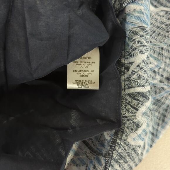 Parker Women's Knee Length, Drew Skirt marine safari sz10 ruffle flower print - Picture 7 of 7